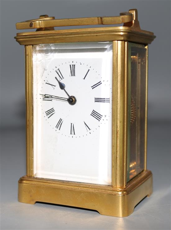 A cased carriage clock